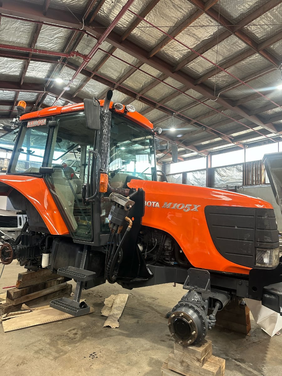 Beach Tractor Overhaul Underway by Our TEKAM Marine Team: MD; Brian and Engineer Roy